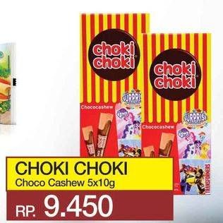 Promo Harga CHOKI-CHOKI Coklat Chococashew per 5 pcs 10 gr - Yogya
