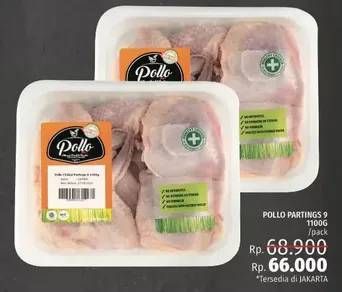 Promo Harga POLLO Daging Ayam Parting 9 Pcs 1100 gr - LotteMart