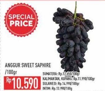 Promo Harga Anggur Sweet Sapphire per 100 gr - Hypermart