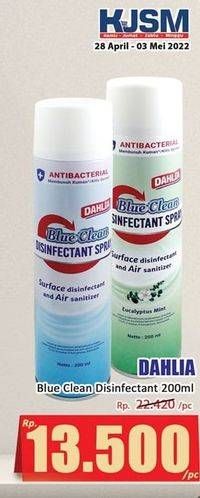 Promo Harga DAHLIA Blue Clean Disinfectant Spray 200 ml - Hari Hari