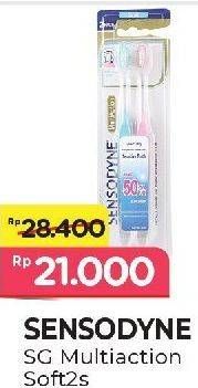 Promo Harga Sensodyne Sikat Gigi Multi Action Soft 2 pcs - Alfamart