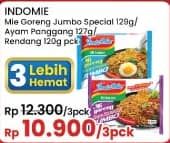 Promo Harga Indomie Mi Goreng Jumbo Ayam Panggang, Rendang, Spesial 120 gr - Indomaret