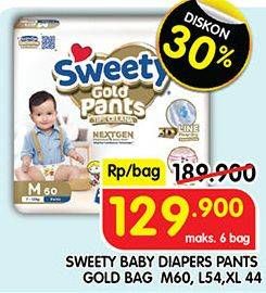 Promo Harga Sweety Gold Pants XL44, M60, L54 44 pcs - Superindo