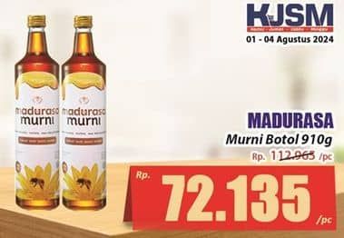 Promo Harga Madurasa Madu Murni 910 ml - Hari Hari