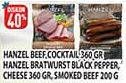 HANZEL Beef Cocktail/Bratwurst/Smoked Beef