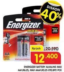 Promo Harga ENERGIZER Battery Alkaline Max AA E91, AAA E92 4 pcs - Superindo