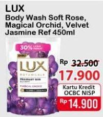 Promo Harga LUX Botanicals Body Wash Magical Orchid, Soft Rose, Velvet Jasmine 450 ml - Alfamart