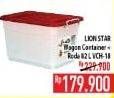 Promo Harga LION STAR Wagon Container + Roda VCH-18 82 ltr - Hypermart