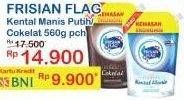 Promo Harga FRISIAN FLAG Susu Kental Manis Cokelat, Putih 560 gr - Indomaret