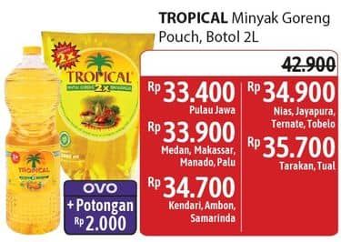 Promo Harga Tropical Minyak Goreng Pouch/Botol  - Alfamidi