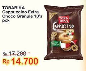 Promo Harga Torabika Cappuccino Extra Choco Granule 10 pcs - Indomaret