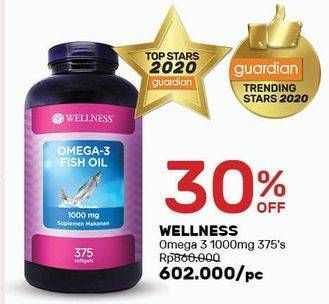 Promo Harga WELLNESS Omega 3 375 pcs - Guardian