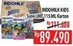 Promo Harga INDOMILK Susu UHT Kids Cokelat per 40 pcs 115 ml - Hypermart