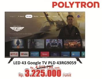 Promo Harga Polytron Smart Cinemax Google TV 43 Inch – PLD 43RG9059  - Hari Hari