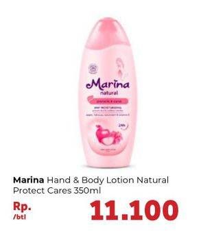 Promo Harga MARINA Hand Body Lotion Natural 350 ml - Carrefour