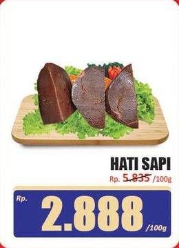 Promo Harga Beef Liver (Hati Sapi) per 100 gr - Hari Hari