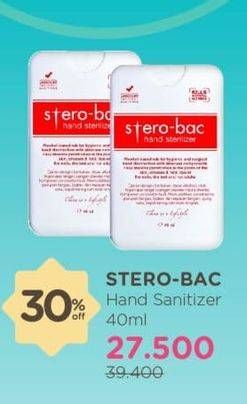 Promo Harga STERO-BAC Hand Sterilizer 40 ml - Watsons