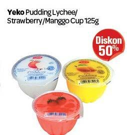 Promo Harga YEKO Pudding Lychee, Strawberry, Mango 125 gr - Carrefour