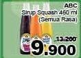 Promo Harga ABC Syrup Squash Delight All Variants 460 ml - Giant