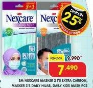 Promo Harga 3m Nexcare Masker Carbon, Daily Hijab, Daily Kids 2 pcs - Superindo