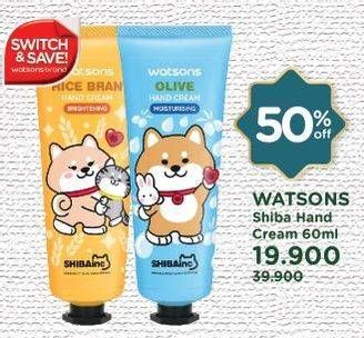 Promo Harga WATSONS Hand Cream Shibainc 60 ml - Watsons