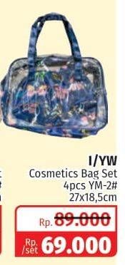Promo Harga I/YW Cosmetic Bag Set YM-2 27 X 18, 5 Cm 4 pcs - Lotte Grosir