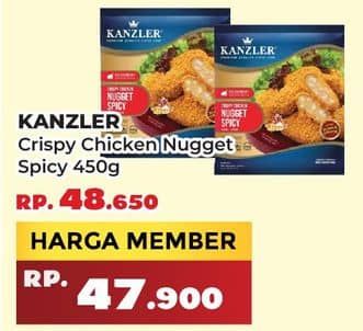 Promo Harga Kanzler Chicken Nugget Crispy Spicy 450 gr - Yogya