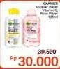 Promo Harga Garnier Micellar Water Vitamin C, Rose 125 ml - Alfamidi