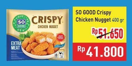 Promo Harga So Good Crispy Chicken Nugget 400 gr - Hypermart