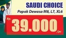 Promo Harga Saudi Choice Adult Diapers L7, M8, XL6 6 pcs - Hari Hari