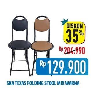 Promo Harga SKA Texas Folding Stool Mix Warna  - Hypermart