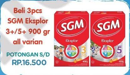 Promo Harga SGM Eksplor 3+/5+ All Variants per 3 box 900 gr - Hypermart
