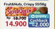 Promo Harga Silver Queen Chocolate Crispy, Fruit Nuts 55 gr - Alfamart
