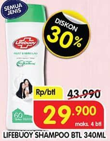 Promo Harga Lifebuoy Shampoo All Variants 340 ml - Superindo