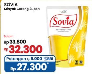 Promo Harga Sovia Minyak Goreng 2000 ml - Indomaret