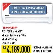 Promo Harga Sharp AH-A5ZEY | AC Standard 1/2PK  - Hypermart