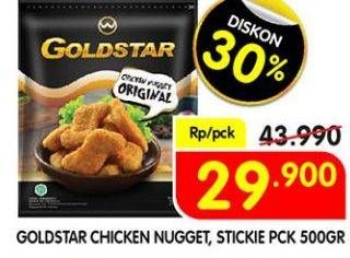 Promo Harga GOLDSTAR Chicken Nugget Stickie Cheese 500 gr - Superindo