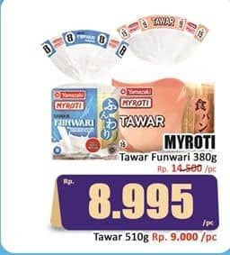 Promo Harga My Roti Roti Tawar Funwari 380 gr - Hari Hari