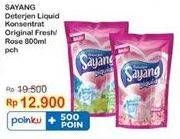 Promo Harga Sayang Liquid Detergent Original Fresh, Rose 800 ml - Indomaret