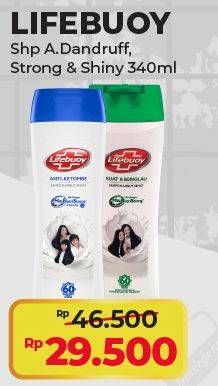 Promo Harga Lifebuoy Shampoo Anti Dandruff, Strong Shiny 340 ml - Alfamart