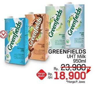 Promo Harga Greenfields UHT 1000 ml - LotteMart