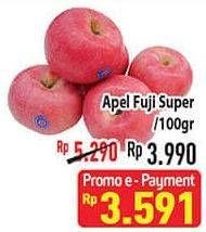 Promo Harga Apel Fuji Super per 100 gr - Hypermart