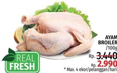 Promo Harga Ayam Broiler per 100 gr - LotteMart