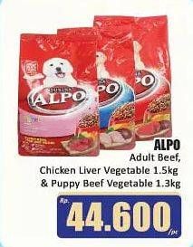 Promo Harga ALPO Makanan Anjing Adult Beef, Chicken Liver Vegetable, Puppy Beef Vegetable 1300 gr - Hari Hari