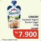 Promo Harga Cimory Squeeze Yogurt Brown Sugar 120 gr - Alfamidi