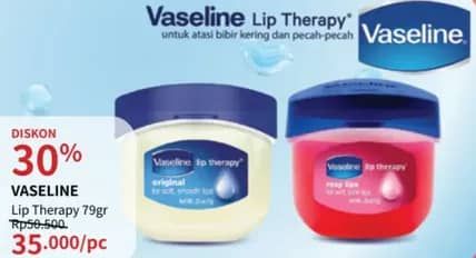 Promo Harga Vaseline Lip Therapy 7 gr - Guardian