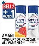 Promo Harga Amani Yoghurt Drink All Variants 250 ml - Hypermart