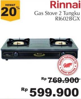 Promo Harga RINNAI RI-602BGX  - Giant