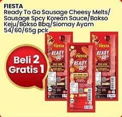 Promo Harga Fiesta Ready To Go Sosis Daging Ayam Dan Cheesy Melts, Sosis Daging Ayam Dan Sapi Spicy Korean Sauce, Bakso Daging Ayam Keju, Bakso Daging Ayam Barbekiu, Siomay Ayam 54 gr - Indomaret