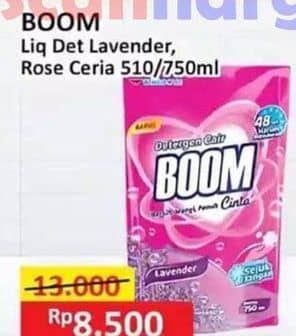 Promo Harga Boom Detergent Cair  Cinta Lavender, Cinta Rose Ceria 510 ml - Alfamart